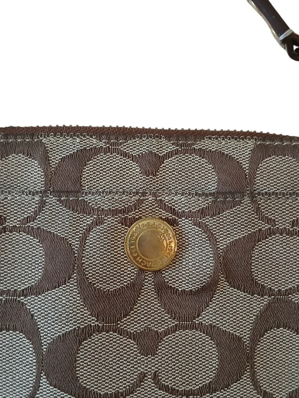Vintage Y2K Coach Bundle Of 2 Crossbody Bags Monogram Canvas Logo Top Zip